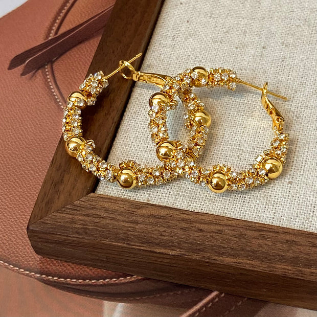 Silver Bead Pop Earrings