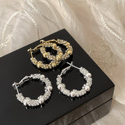 Silver Bead Pop Earrings