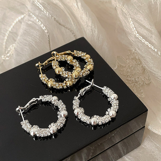 Silver Bead Pop Earrings