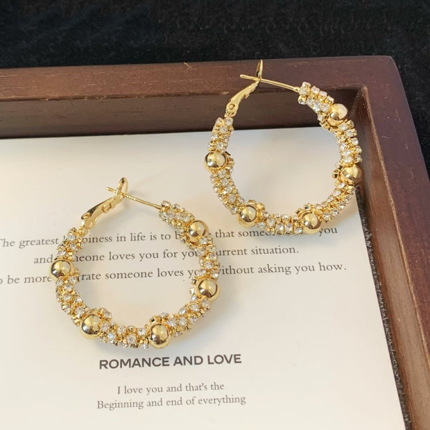 Silver Bead Pop Earrings