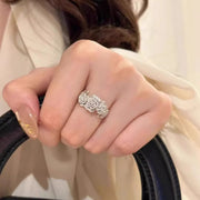 Three Flower Rose Ring
