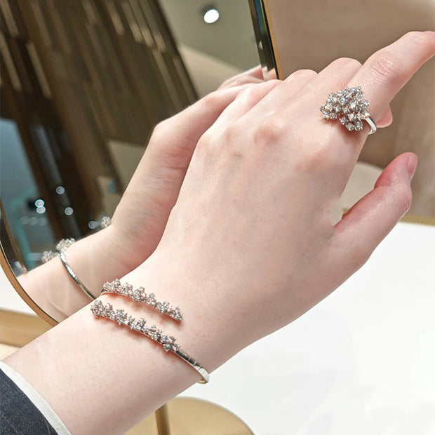 Sparkling Zircon Heart Set