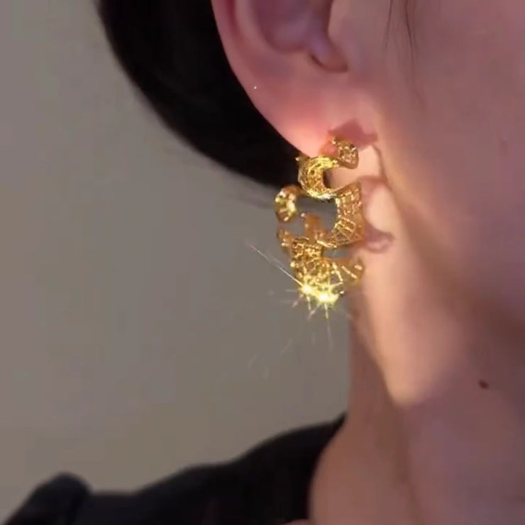 S-Curve Wave Earrings