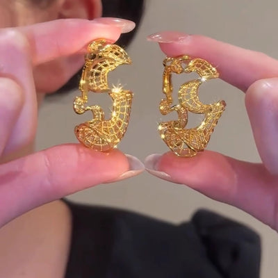 S-Curve Wave Earrings