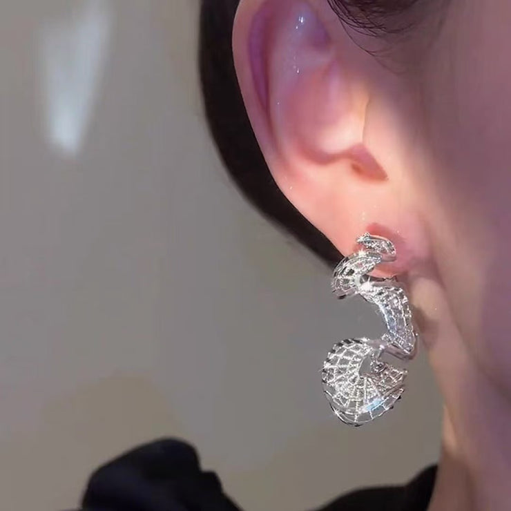 S-Curve Wave Earrings