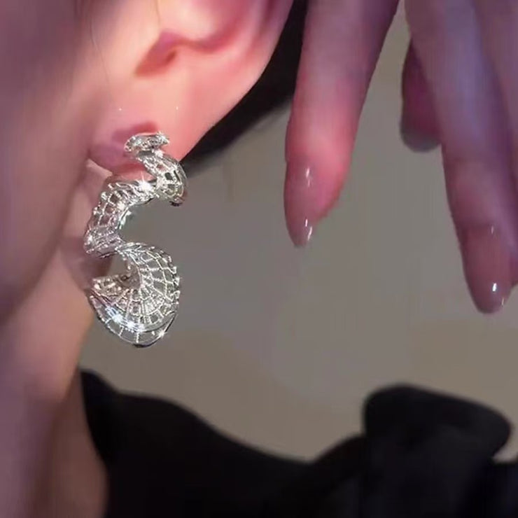 S-Curve Wave Earrings