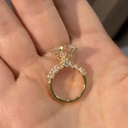 Aurora Moissanite Diamond Six Claw Ring