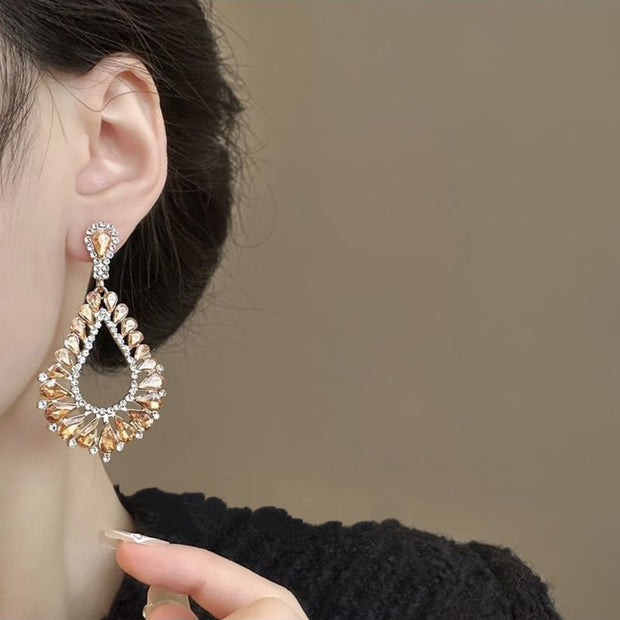 Water Drops Hollow Dangle Earrings