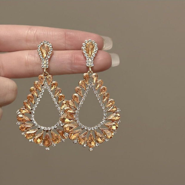Water Drops Hollow Dangle Earrings