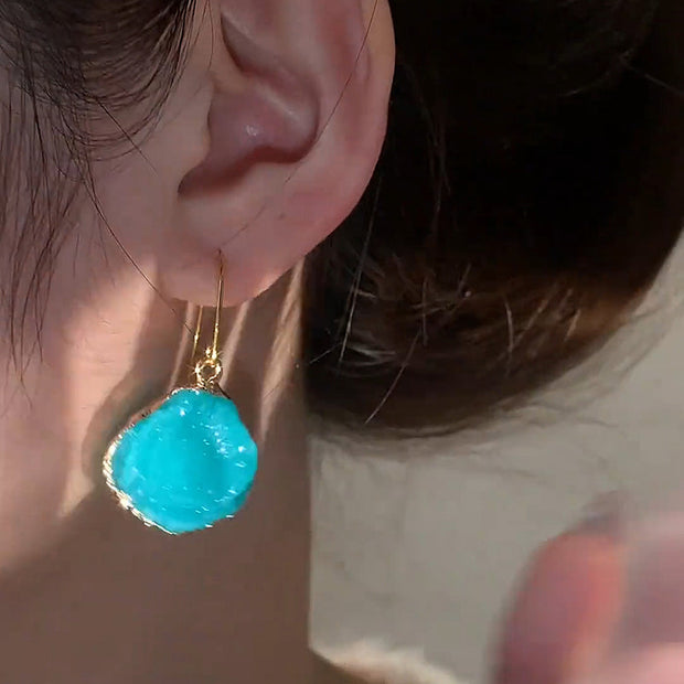 Blue Tears Summer Irregular Earrings