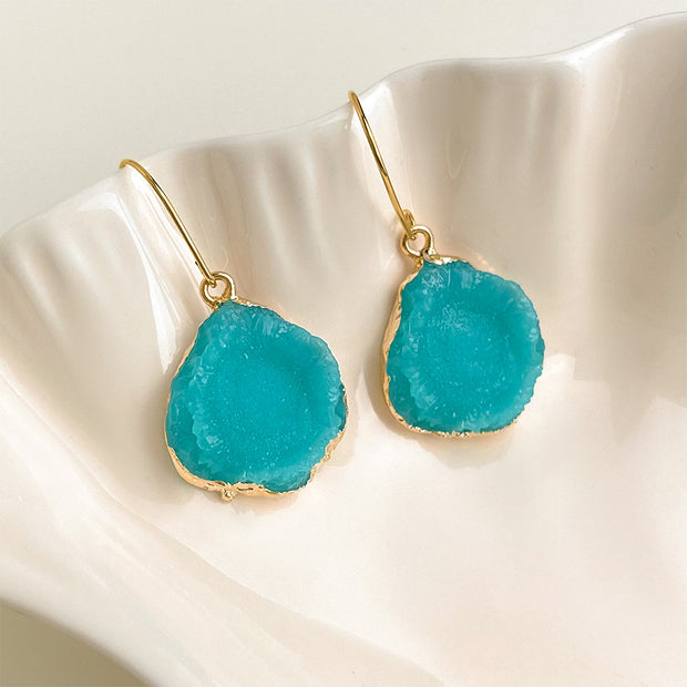 Blue Tears Summer Irregular Earrings