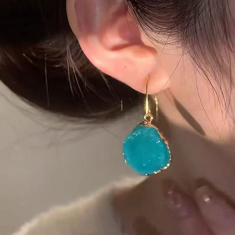 Blue Tears Summer Irregular Earrings