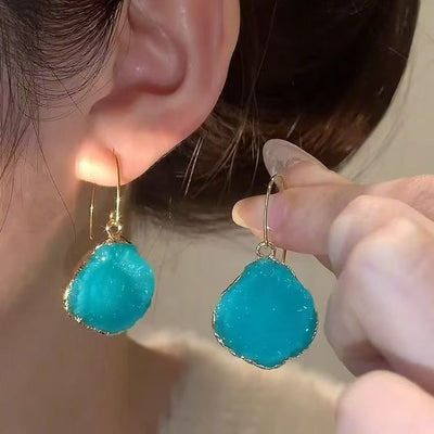 Blue Tears Summer Irregular Earrings