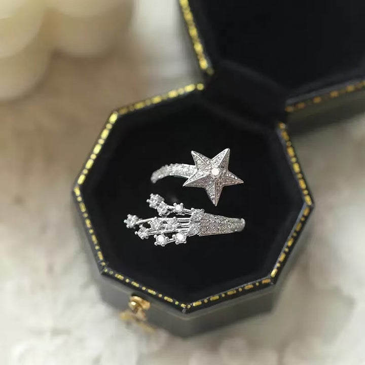 Shooting Star Pavé Bypass Ring