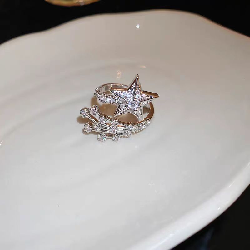 Shooting Star Pavé Bypass Ring
