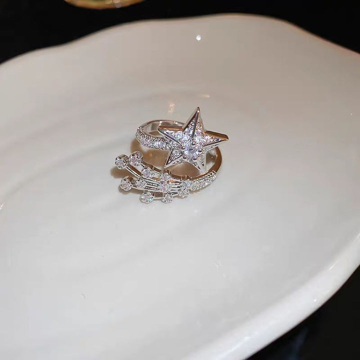 Shooting Star Pavé Bypass Ring