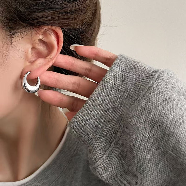 Minimalist Chunky Hoop Earrings