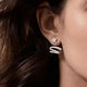 Shooting Star Zircon Hoop Earrings