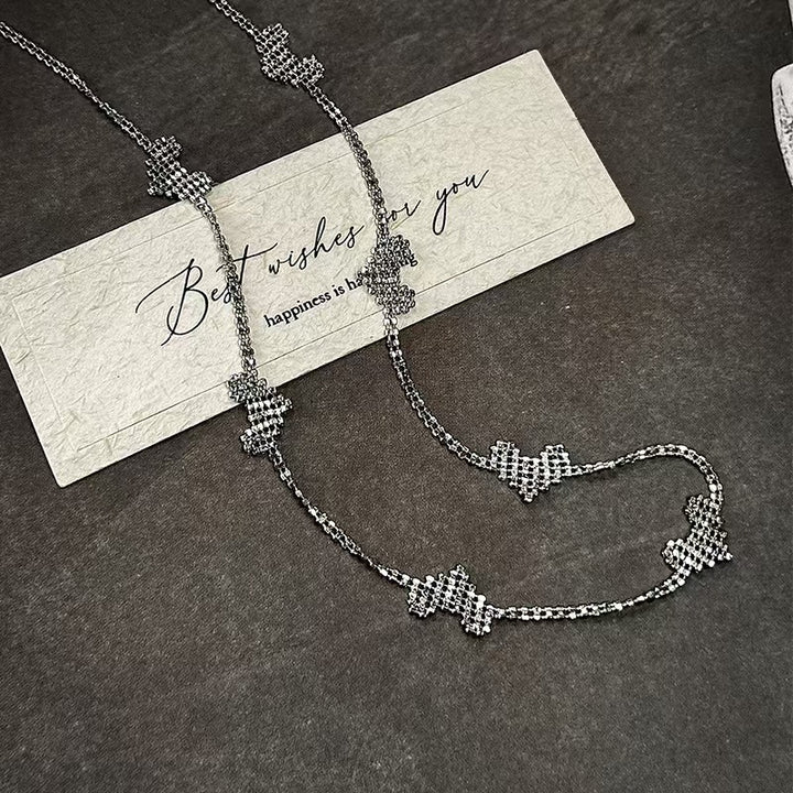 Sterling Silver Heart Link Necklace and Bracelet Set