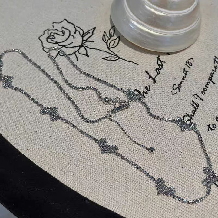 Sterling Silver Heart Link Necklace and Bracelet Set