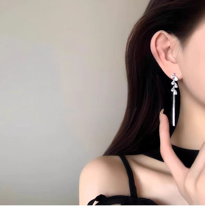 Teardrop Tassel Long Earrings