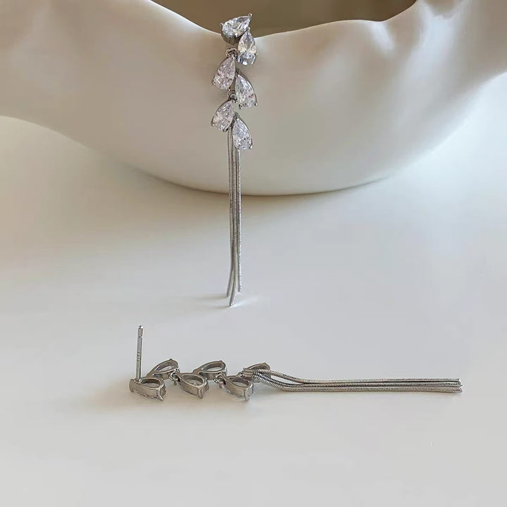 Teardrop Tassel Long Earrings