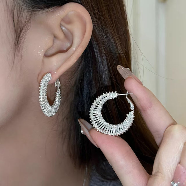 Textured Woven Hoop Earrings