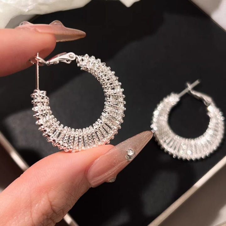 Textured Woven Hoop Earrings