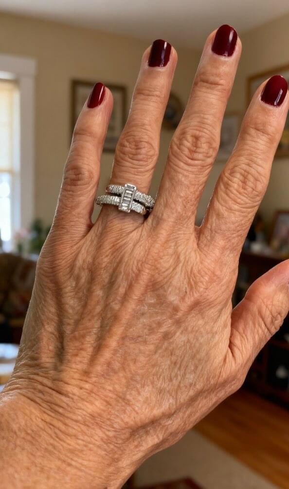 Luxury Buckle Zircon Bangle  Ring Set