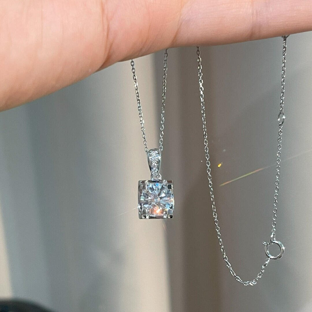 Candy Color Zircon Pendant Necklace