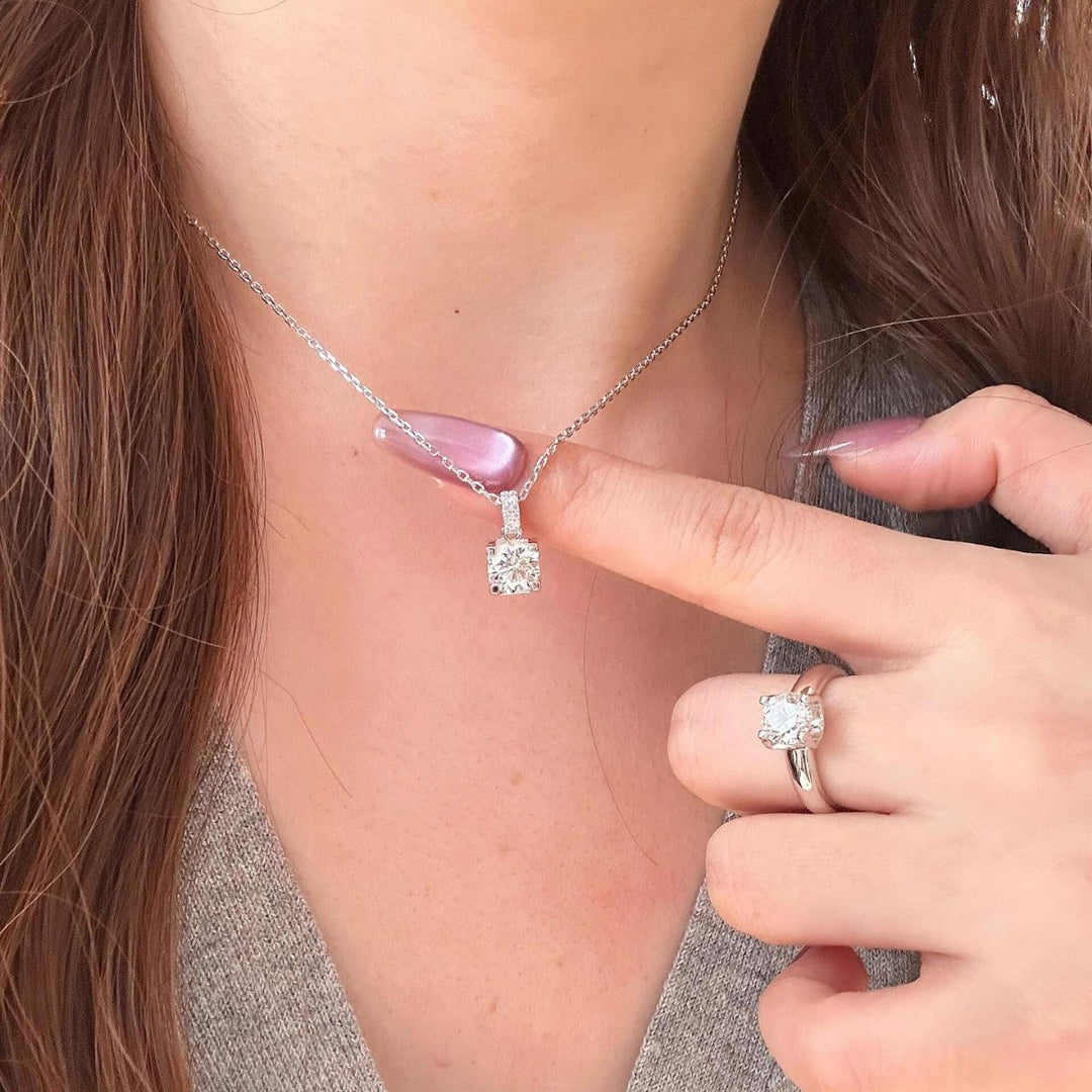Candy Color Zircon Pendant Necklace