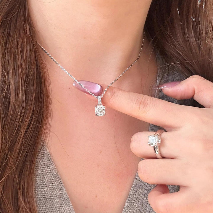 Candy Color Zircon Pendant Necklace