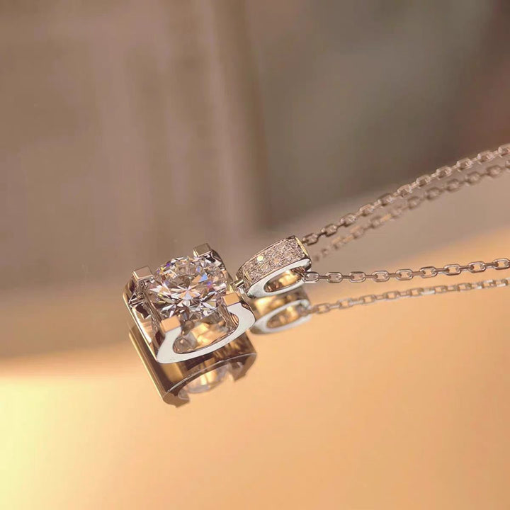 Candy Color Zircon Pendant Necklace