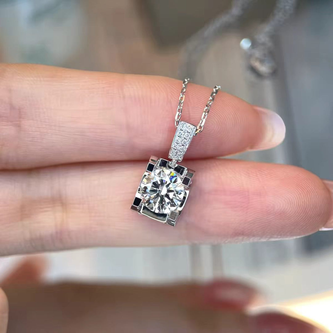 Candy Color Zircon Pendant Necklace