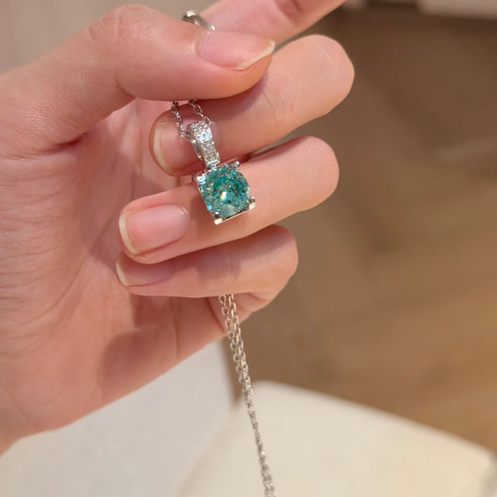 Candy Color Zircon Pendant Necklace