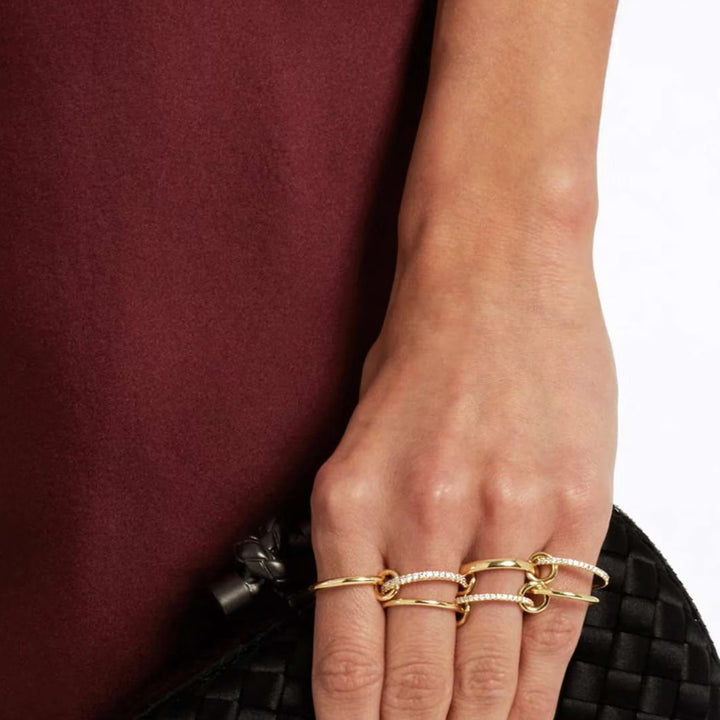 Interlocked Pavé Ring
