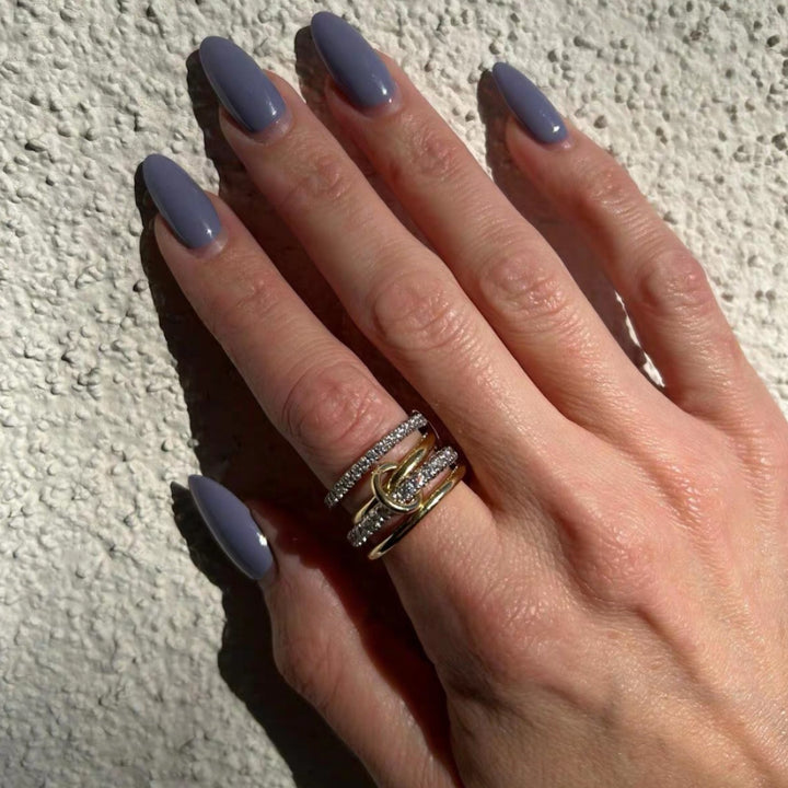Interlocked Pavé Ring