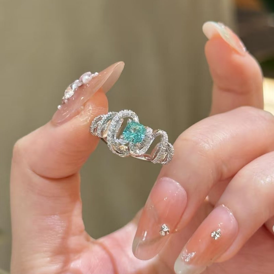 Emerald Spiral Wrap Ring