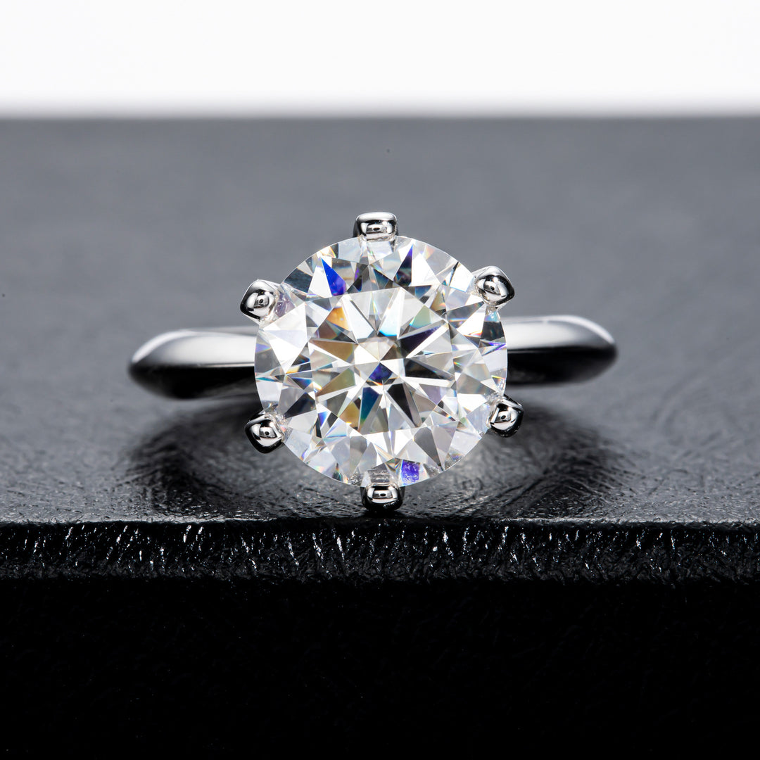 Classic 6-Prong Solitaire Moissanite Engagement Ring