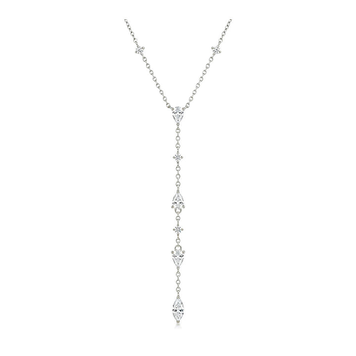 Moissanite Teardrop Y-Necklace