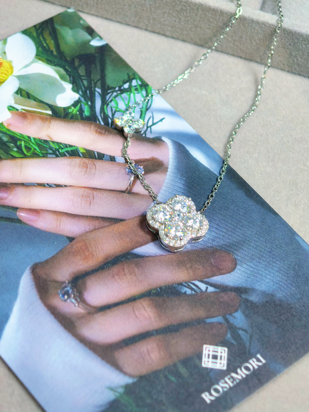 Lucky Four-Leaf Clover Moissanite Necklace