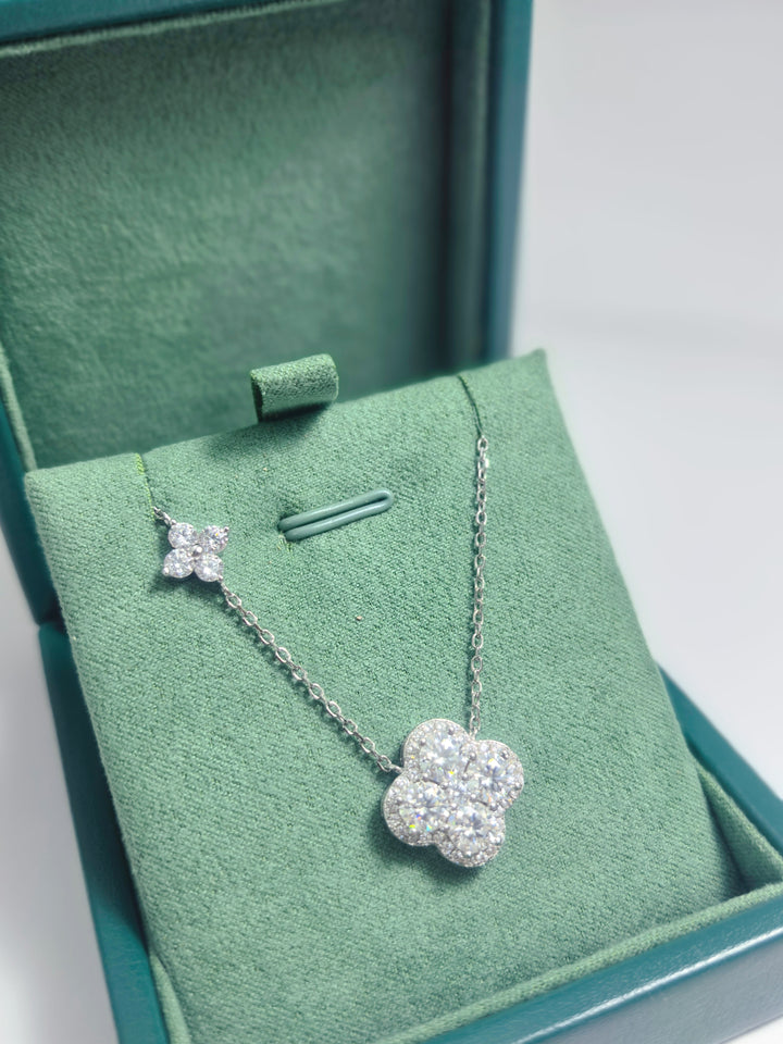 Lucky Four-Leaf Clover Moissanite Necklace