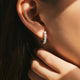 Celestial Arc Moissanite Hoop Earrings | S925 Sterling Silver