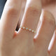 Dainty Zircon Wave Stacking Ring — Slim Band | S925 Sterling Silver