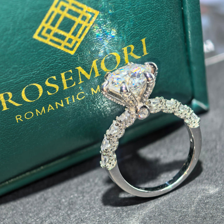 Aurora Six-Prong Moissanite Ring