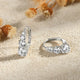 Graduated Moissanite Huggie Earrings — Multi-Stone Drop | S925 Sterling Silver