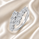 Adjustable Double Row Moissanite Ring