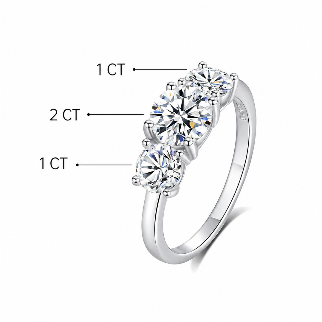 Trilogy Brilliance Moissanite Ring