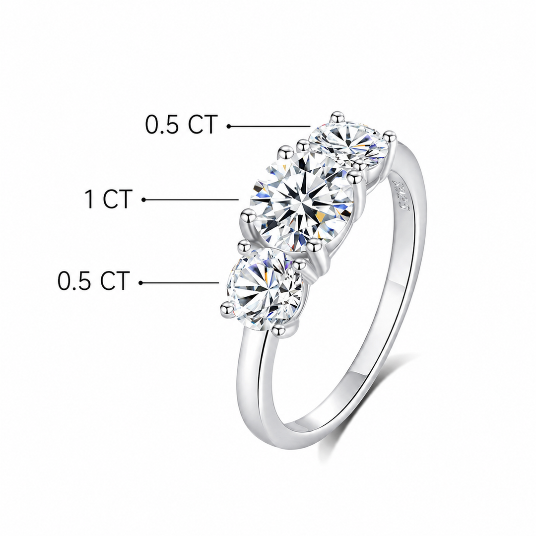 Trilogy Brilliance Moissanite Ring