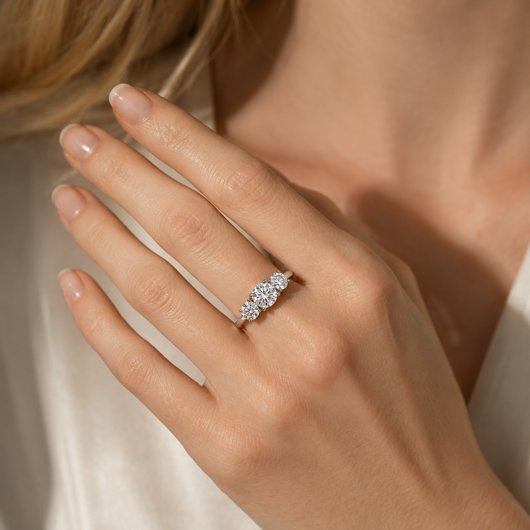 Trilogy Brilliance Moissanite Ring